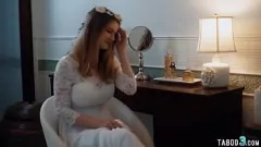 play Sensual Lesbian Action: Petite Brunette Alex Coal Comforts Busty Bride Bunny Colby with Intense Pussy Licking and Scissoring