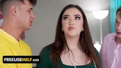play Stepmom Goes All Out in Hardcore Threesome to Persuade Stepsons from Military